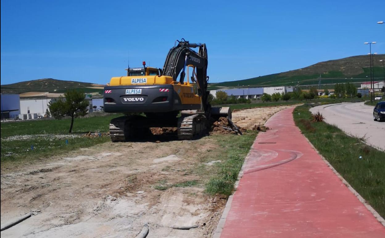 La actuación se lleva a cabo justo a continuación del carril bici.