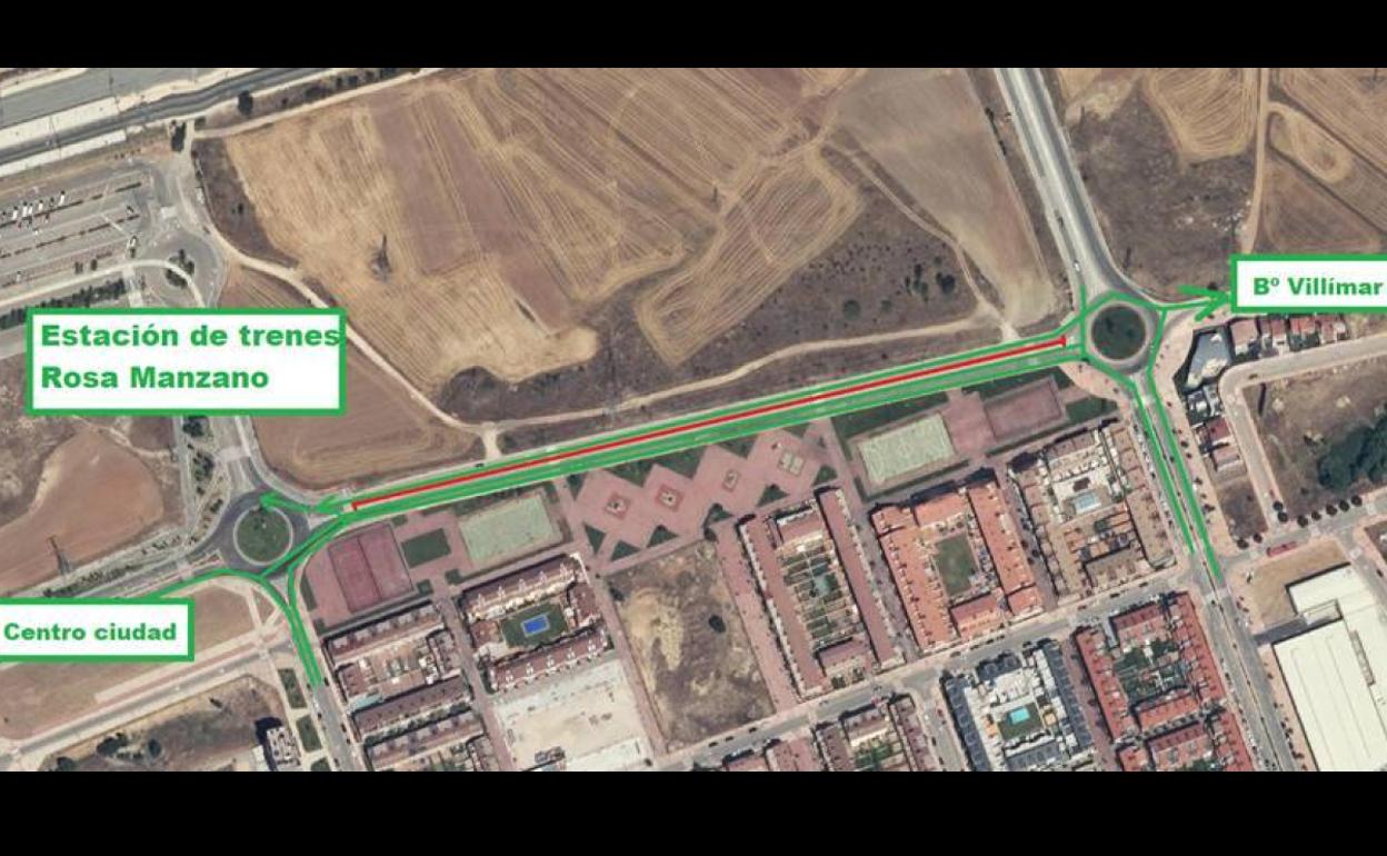 Mapa descriptivo del corte que se producirá este martes en la Avenida de los Príncipes