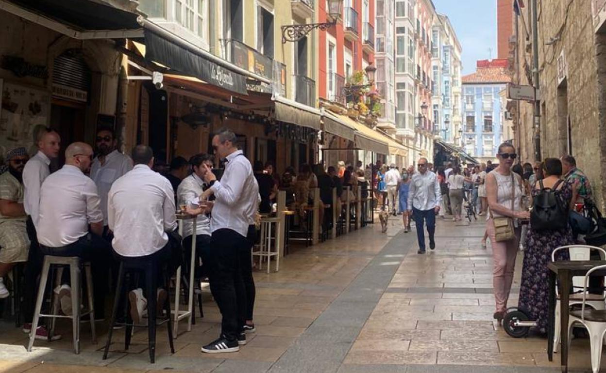 El centro de Burgos este sábado.