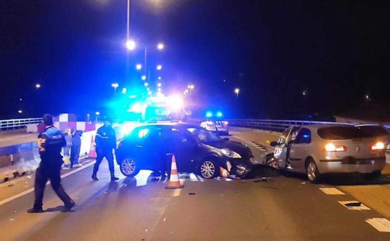 Imagen del accidente en Burgos.