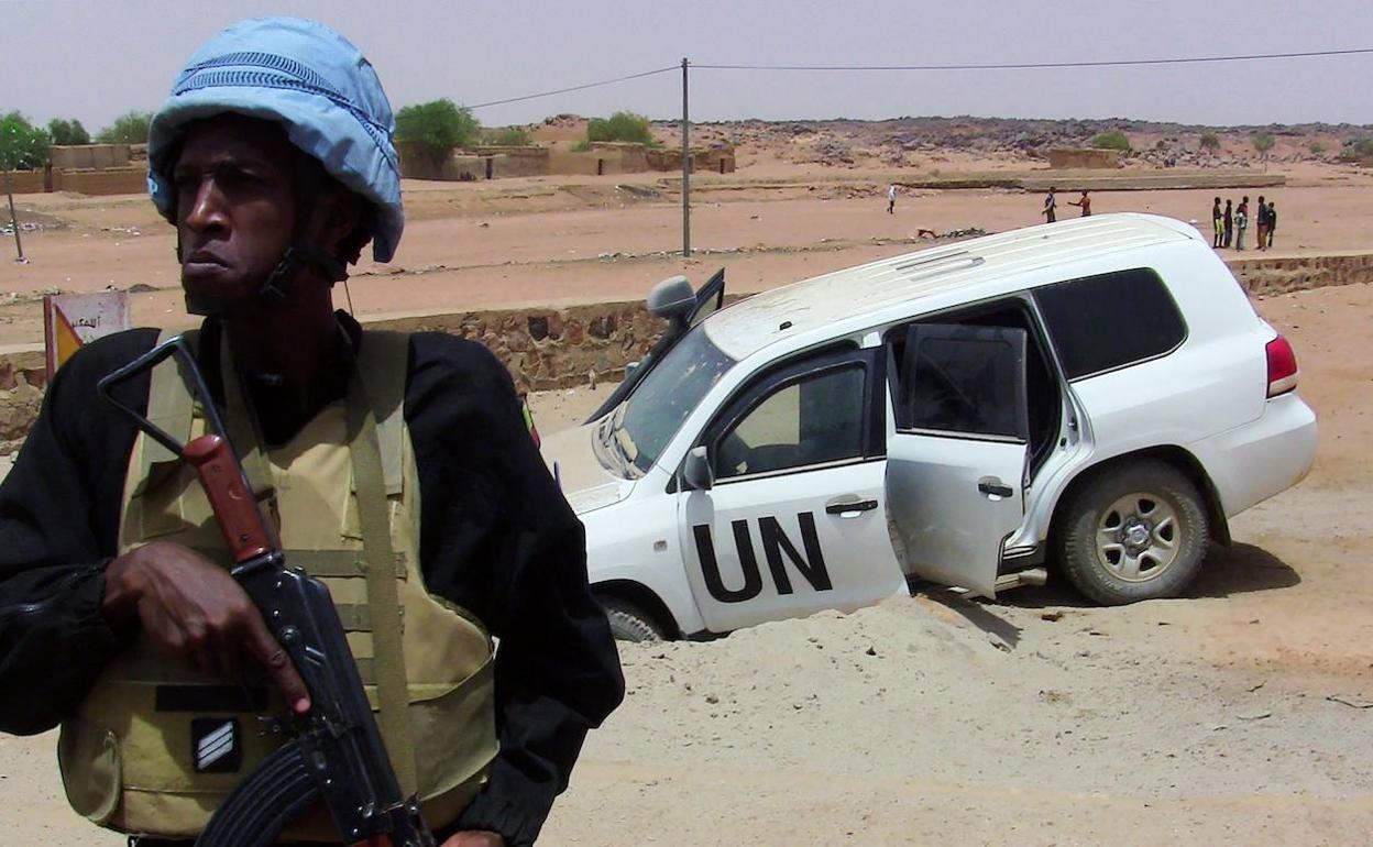 Imagen de archivo del ataque a un convoy de la ONU en Malí.