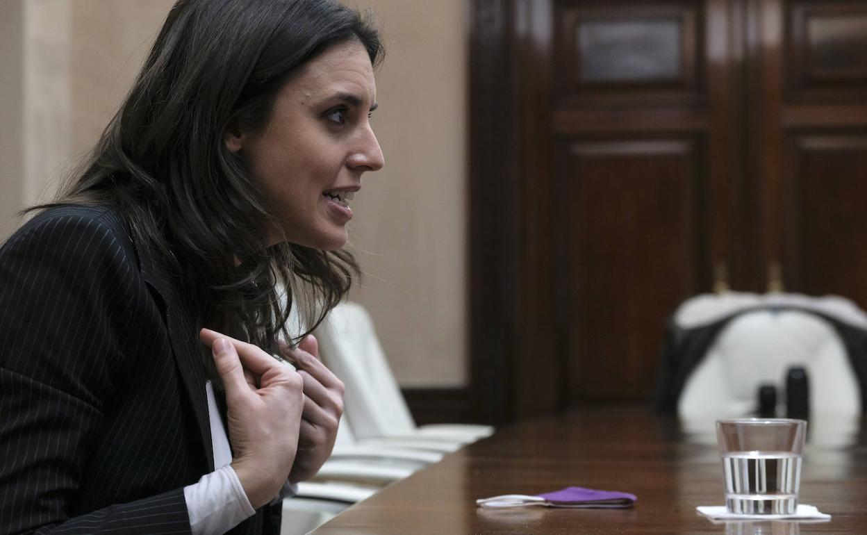 La ministra de Igualdad, Irene Montero. 