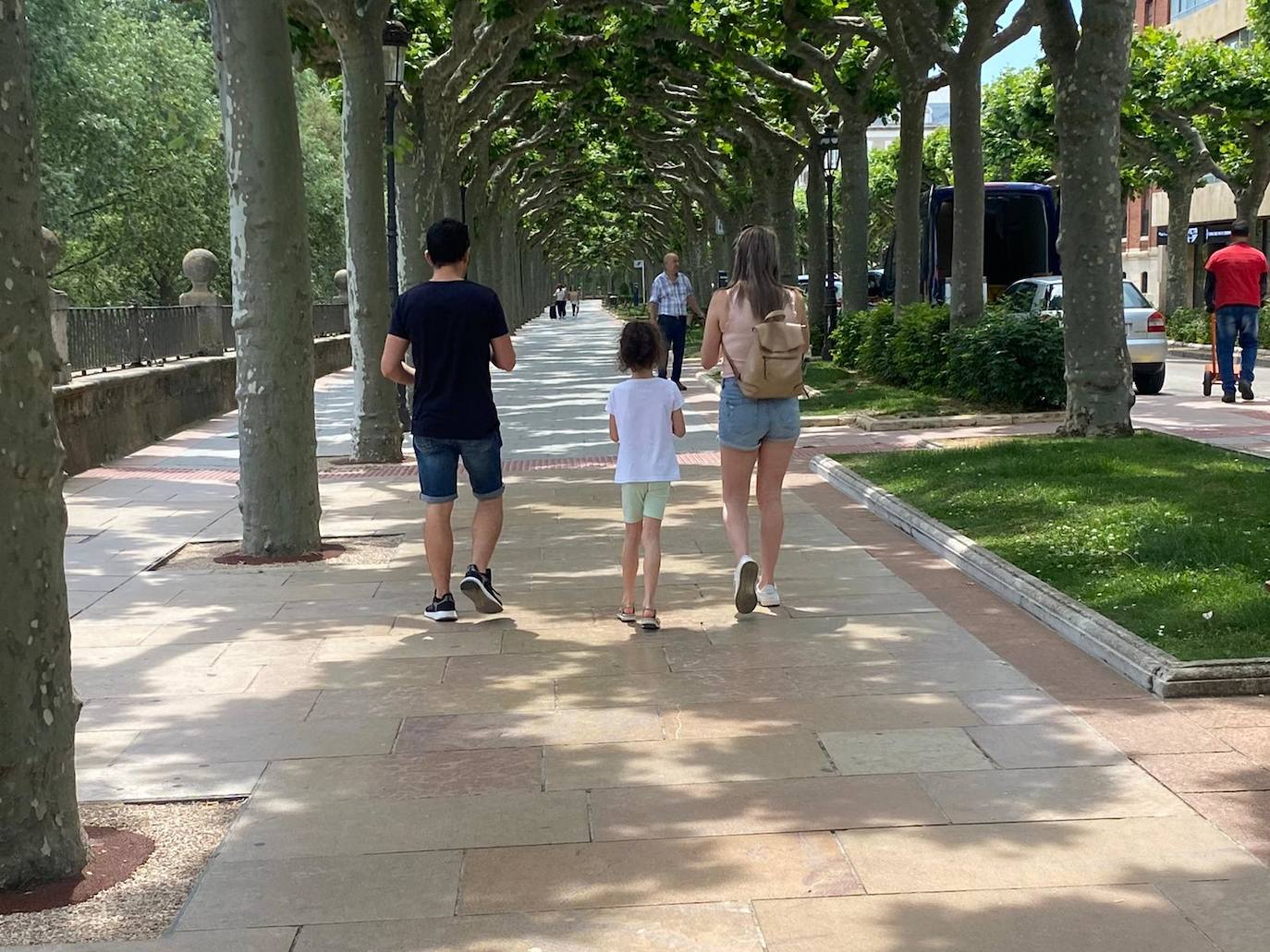 Centro de Burgos en plena ola de calor este fin de semana.