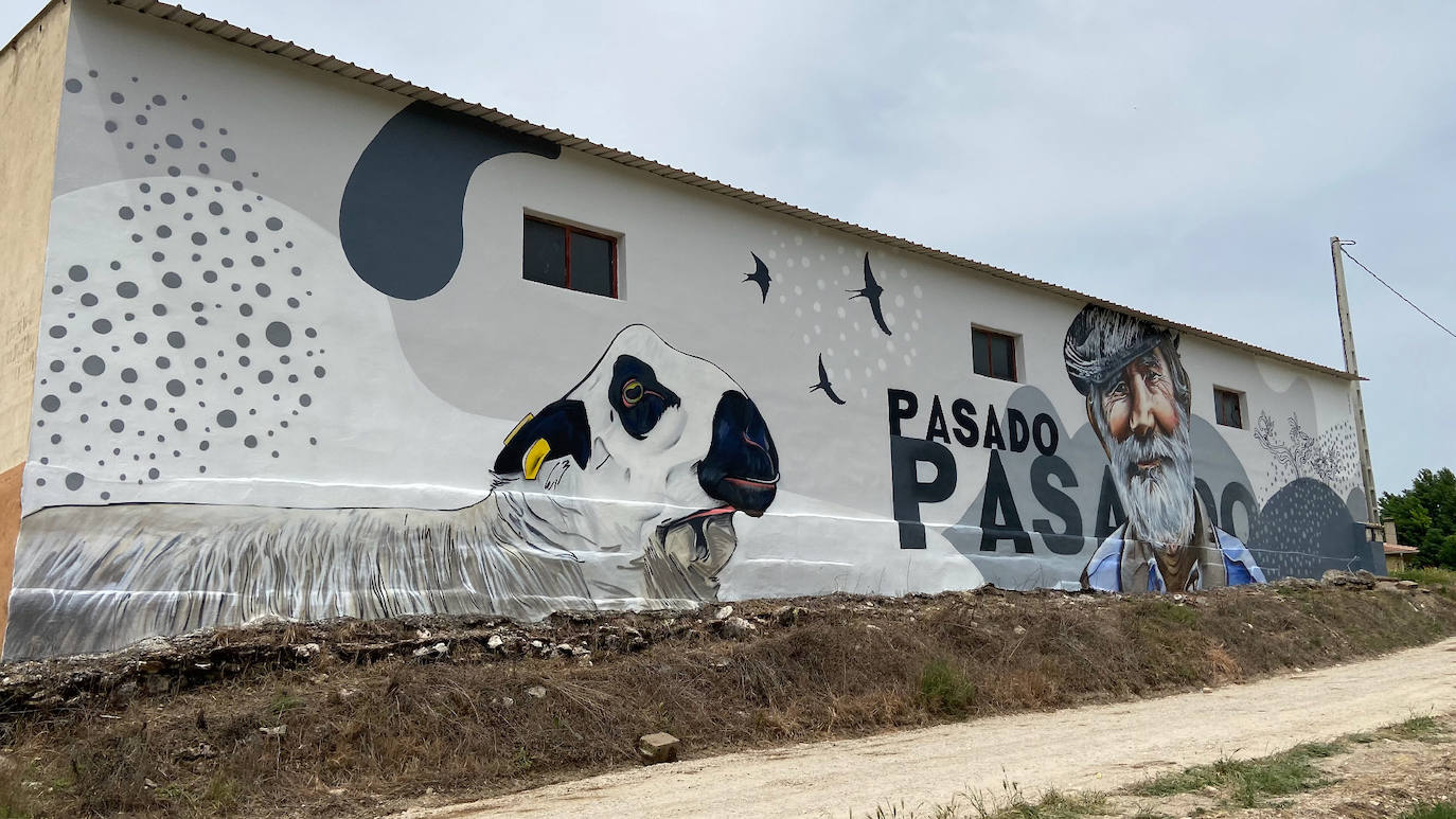 Murales artísticos creado por Tinte Rosa en Tubilla del Lago, Villangómez y Belorado