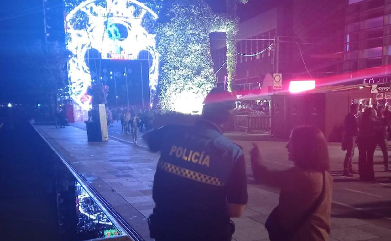 Imagen de la Policía Local durante las fiestas de San Pedro y San Pablo en Burgos.