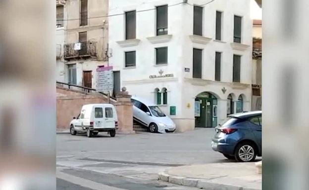 Investigado un vecino de Aranda por bajar en coche la escalinata de la iglesia de Langa