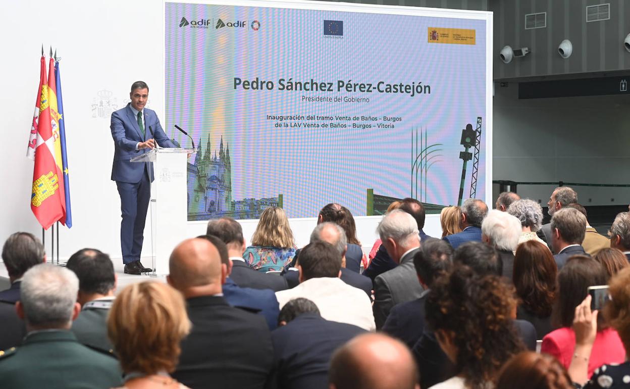 Pedro Sánchez este jueves en Burgos.