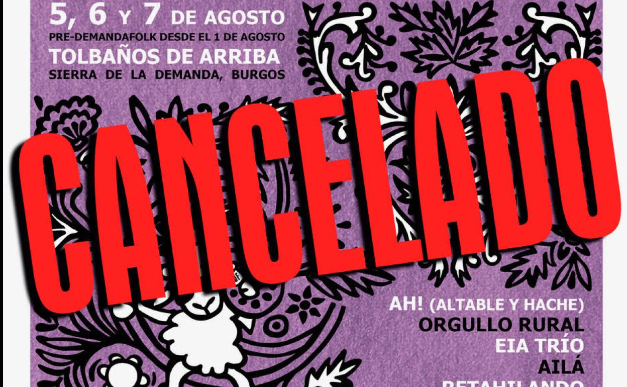 Cartel cancelación del Demandafolk.