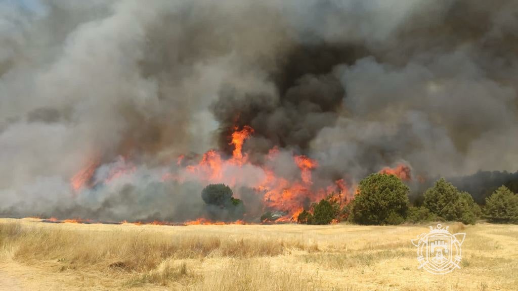 Fotos: Los Bomberos de Burgos en el incendio de Quintanilla del Coco