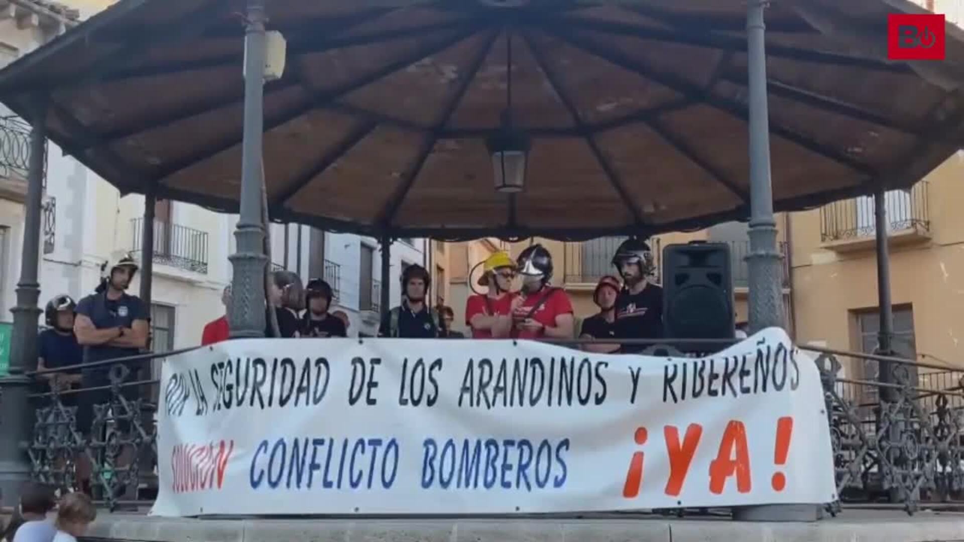 Los Bomberos de Aranda se manifiestan ante la falta de seguridad