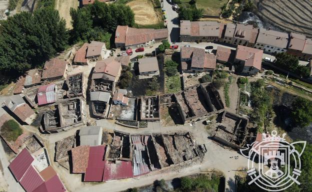 Imagen aérea de Santibáñez del Val.