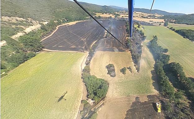 Controlado un incendio forestal en Villate de Losa