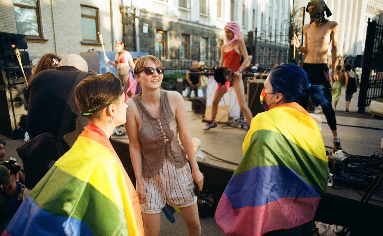 Foto de archivo del último desfile del Orgullo en Kiev. 