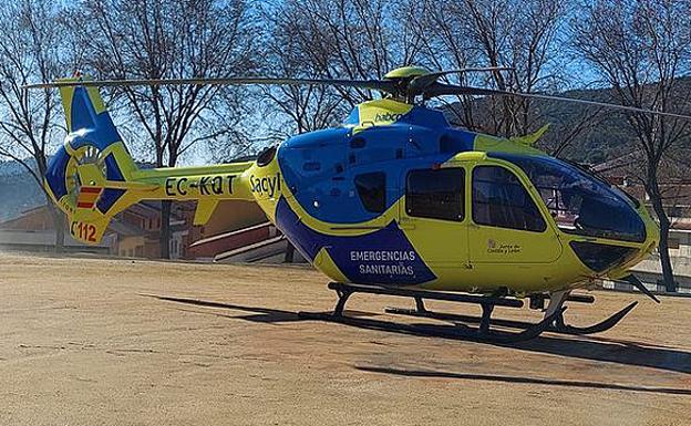 Evacuada en helicóptero una ciclista tras sufrir una caída en Burgos