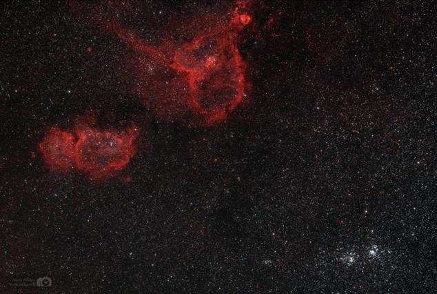 Cúmulos y nebulosas en Perseo capturados desde el Centro Astronómico de Lodoso