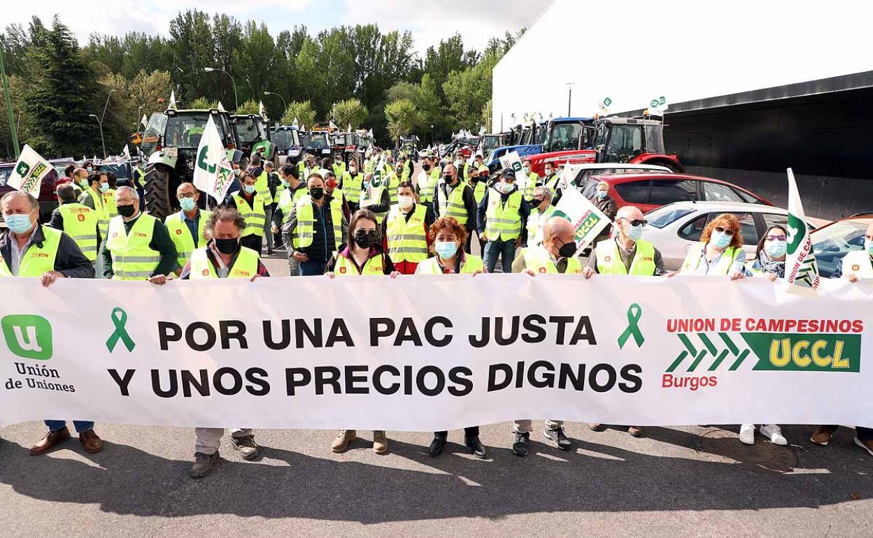 Protesta de la UCCL en Burgos. 