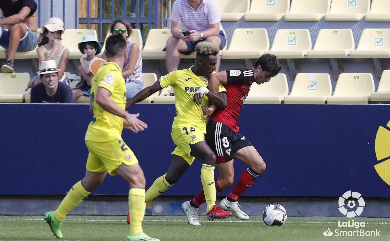 Imagen del encuentro del Mirandés en Villarreal.