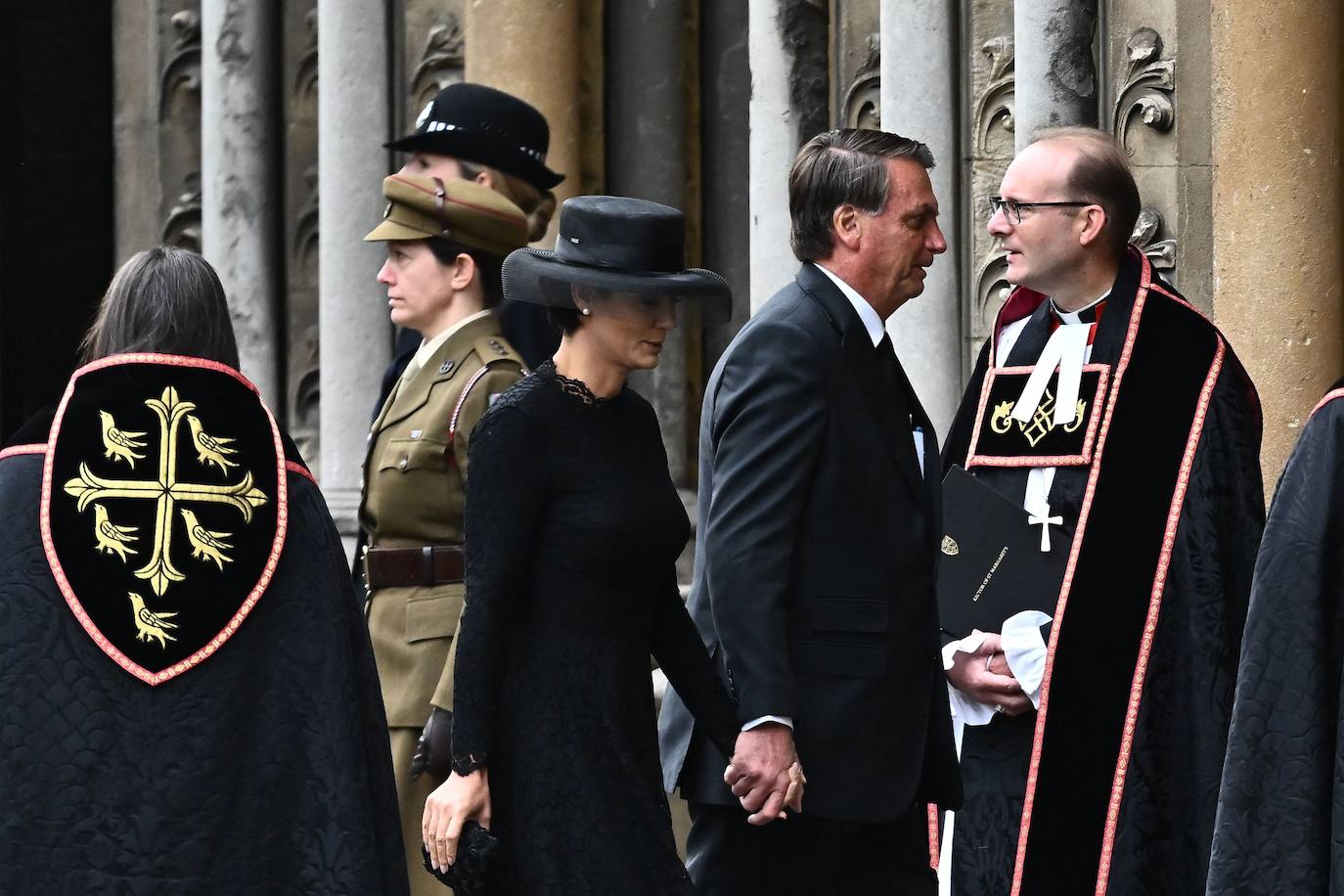 El presidente de Brasil, Jair Bolsonaro, y su mujer, Michelle.