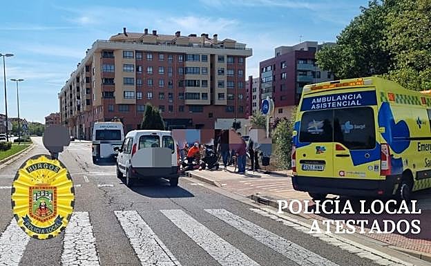 Atropellado un ciclista en Burgos por una furgoneta que no respetó el paso de bicicletas