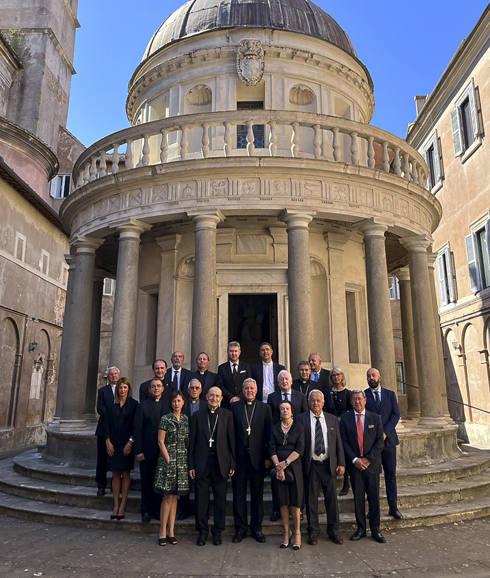 Visita de la comitiva a la Real Academia de España en Roma.