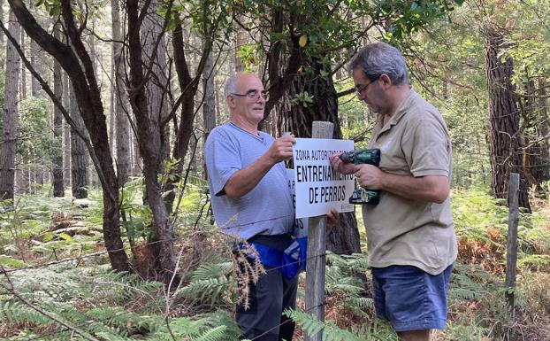 Imagen principal - El Club de Caza de Mena crea un campo de 50 hectáreas para el entrenamiento de perros