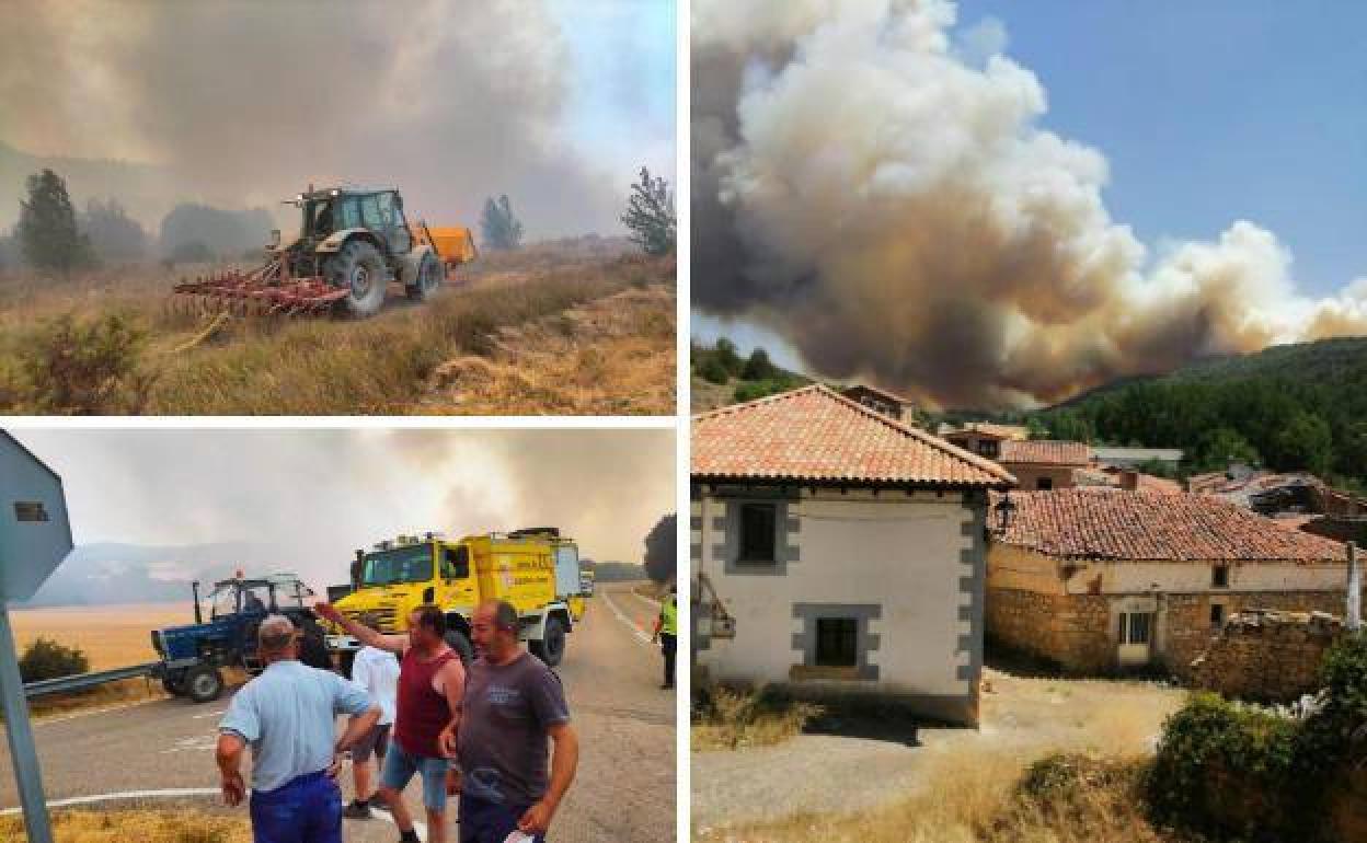 Imágenes del incendio ocurrido en el Arlanza este verano.