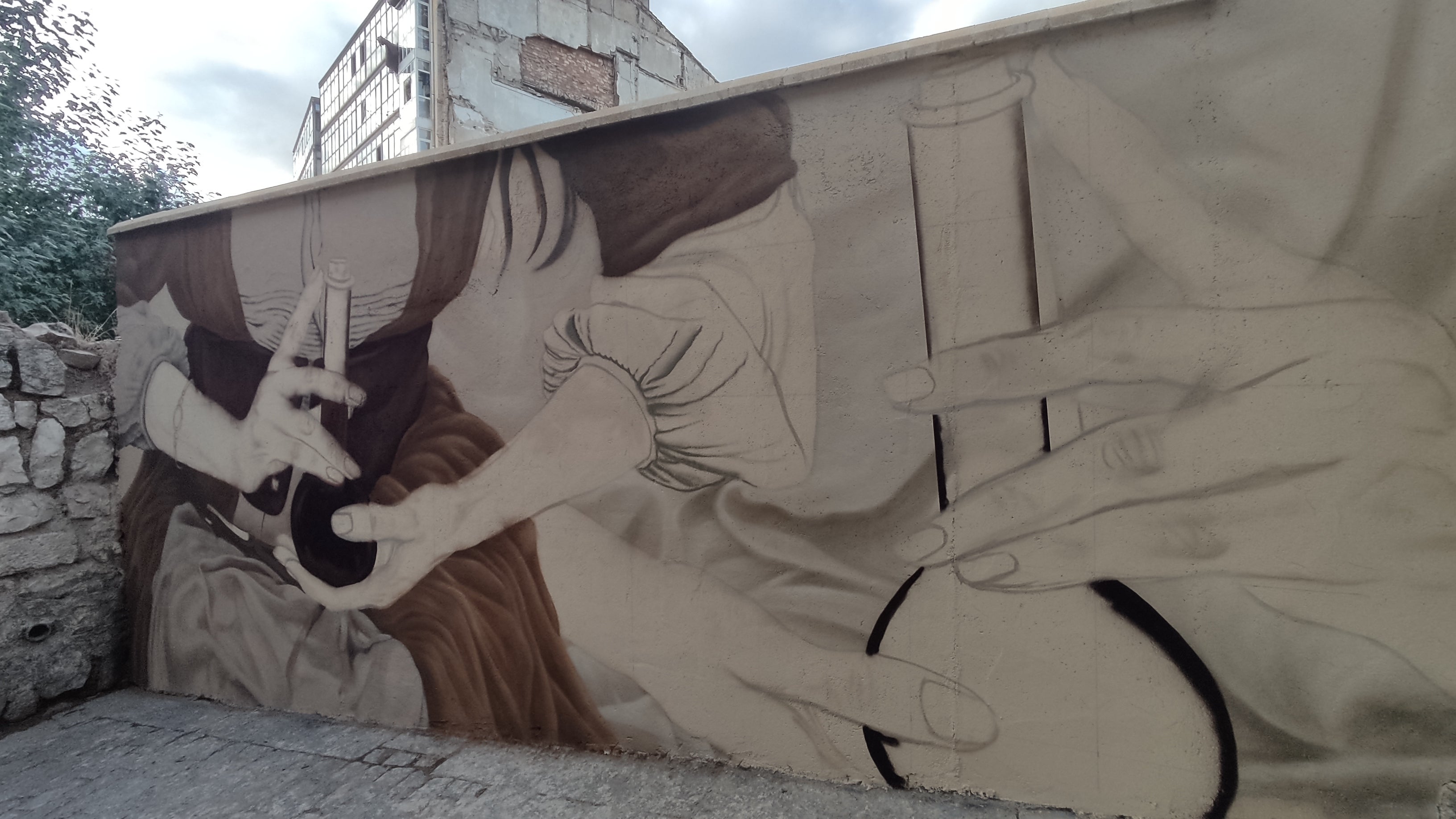 Burgos recrea en un mural histórico la convivencia de musulmanes, judíos y cristianos en la ciudad. 