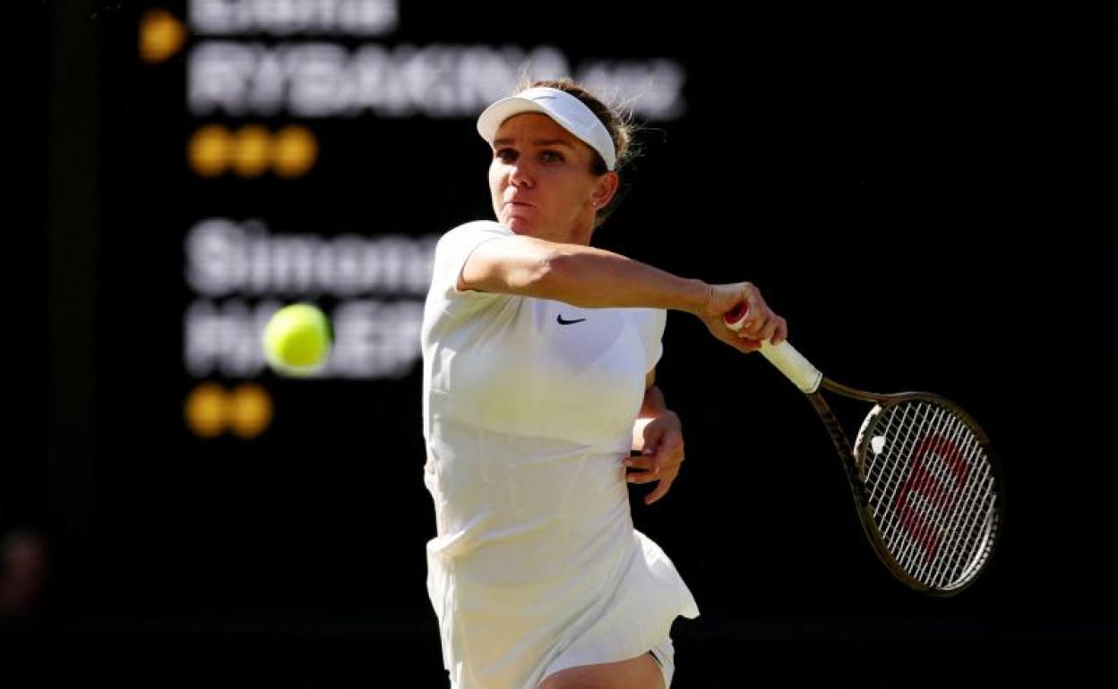 Simona Halep, durante un partido.