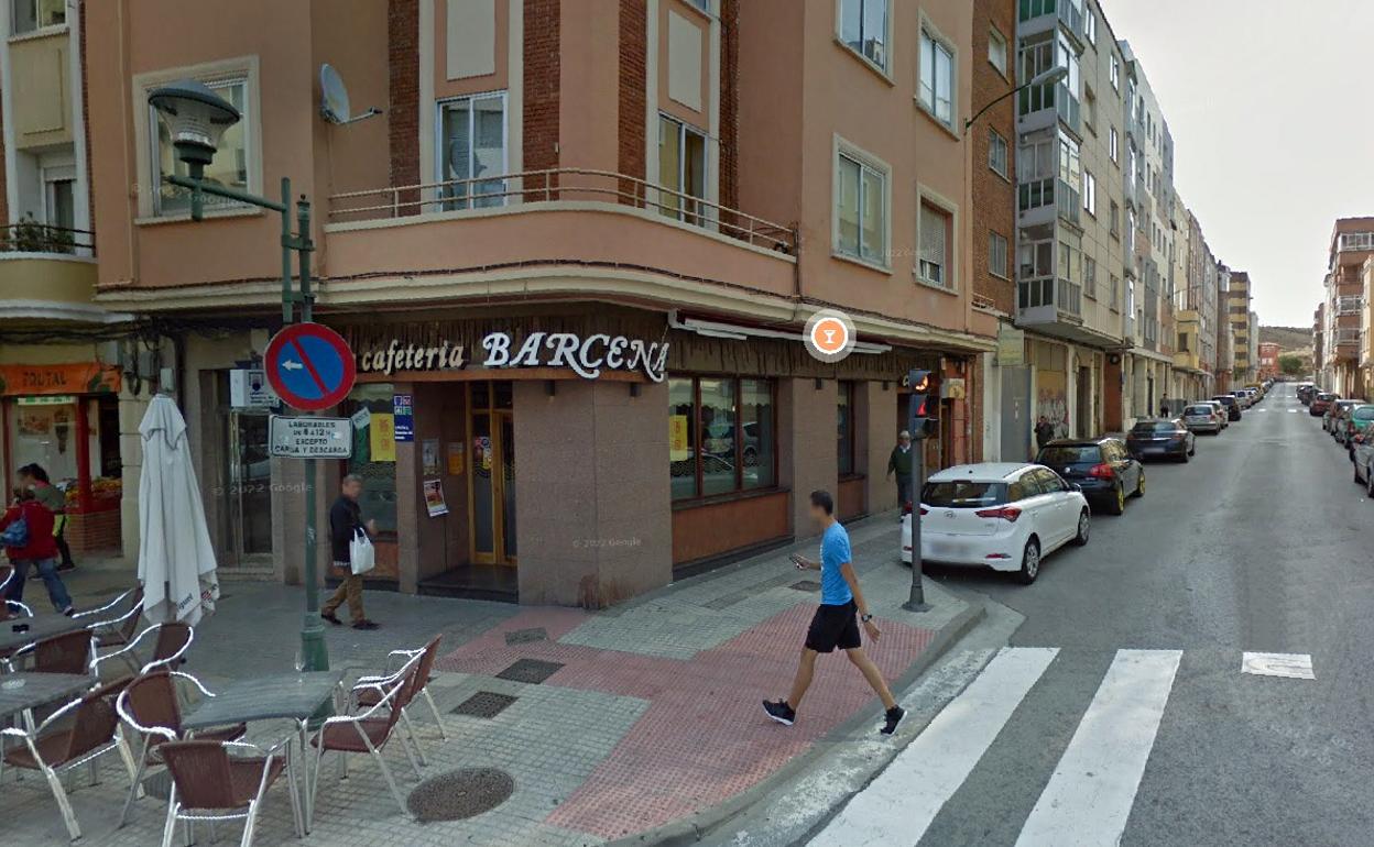 Cafetería Bárcena, donde se vendió el boleto agraciado en Burgos. 