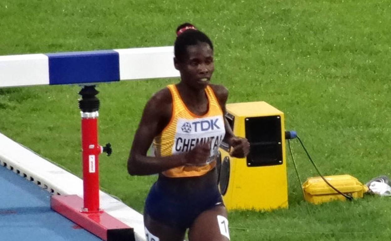 La campeona olímpica Peruth Chemtai.