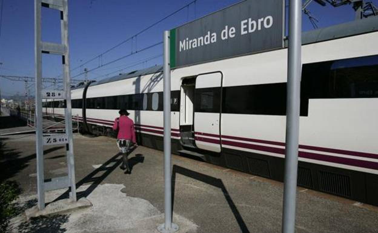 Estación del tren en Miranda de Ebro. 