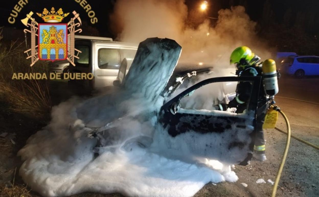 Imagen de la intervención de los Bomberos de Aranda de Duero.