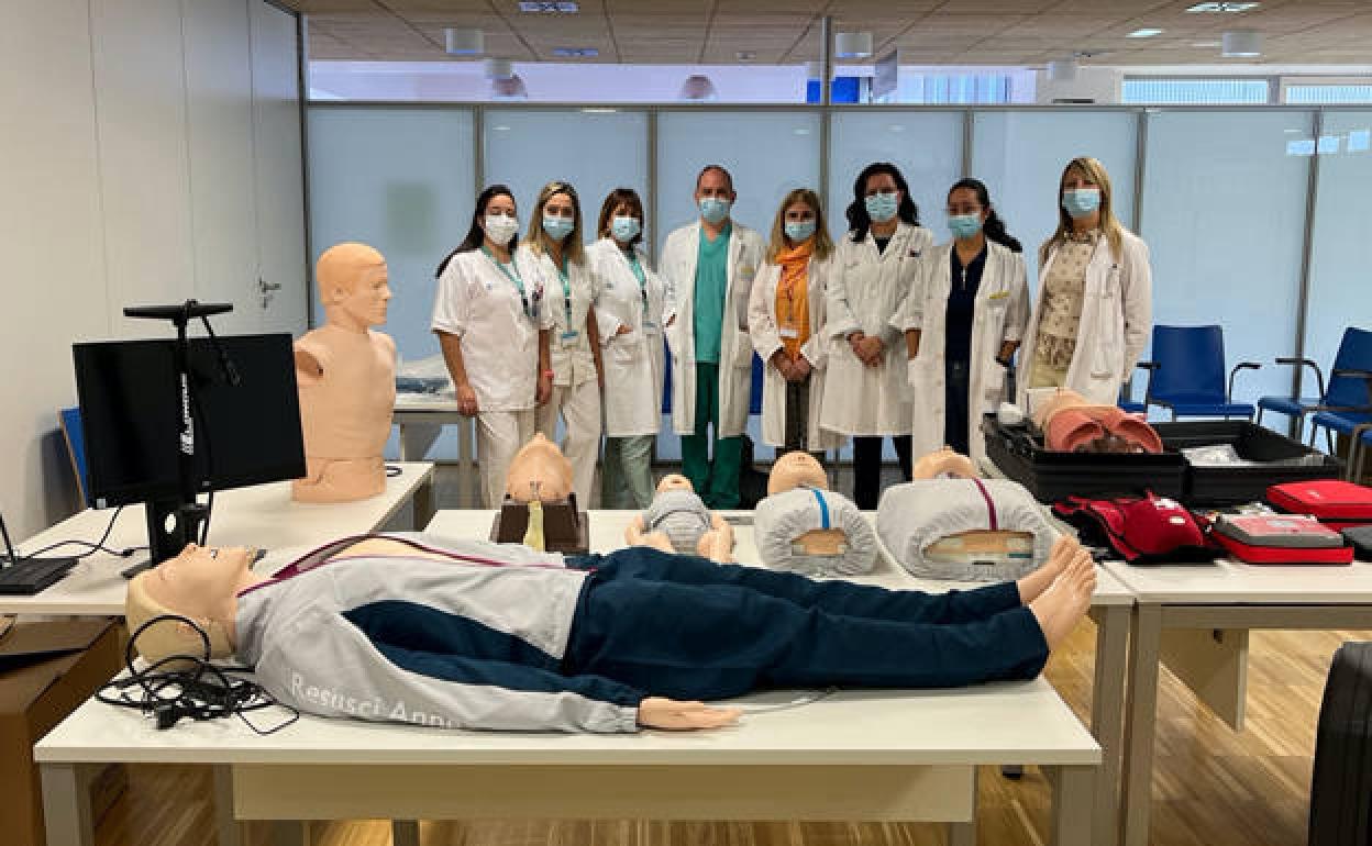 Material de simulación recibido por el HUBU. 