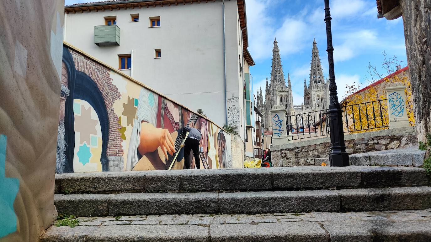 Mural del Callejón de las Brujas de Burgos