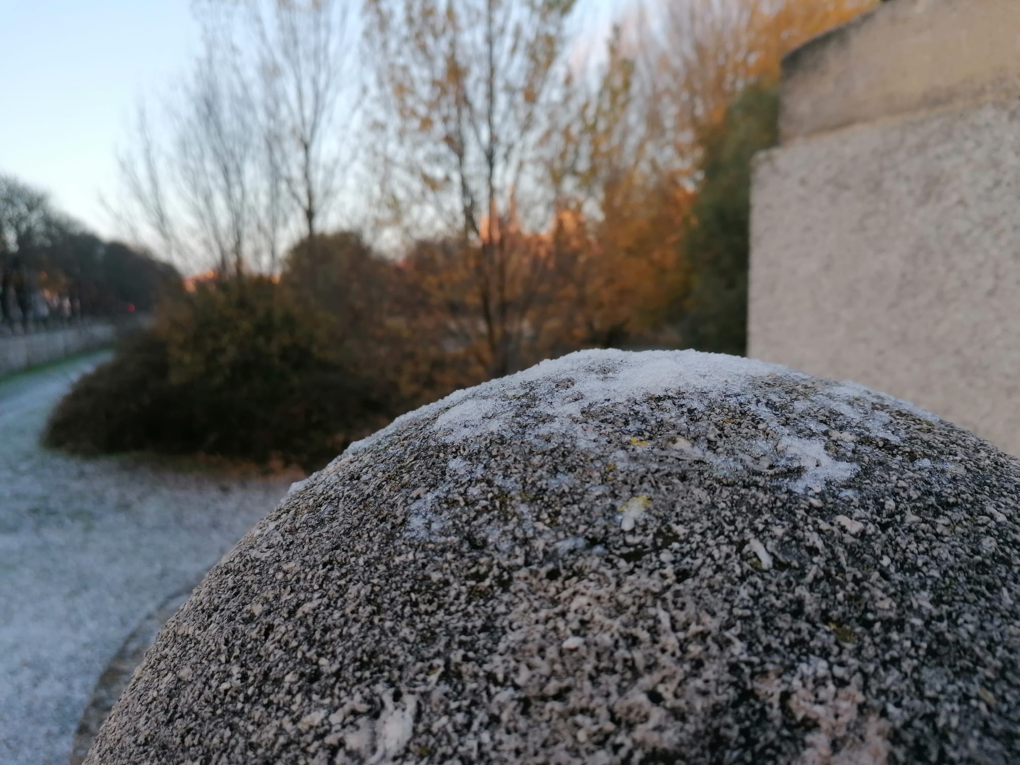 Fotos: La nieve caída en la noche se ha mantenido hsta la salida del sol