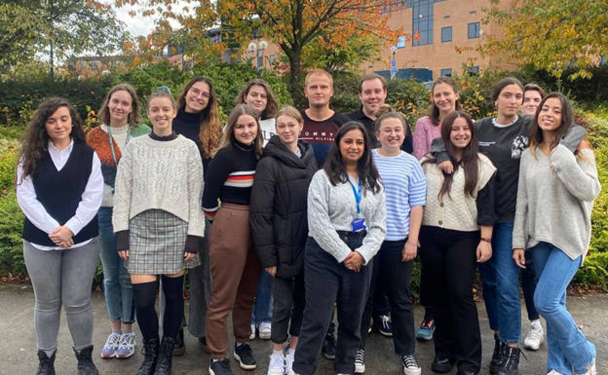 El grupo de alumnos de la Universidad de Burgos, Universidad de Klaipeda y Liubliana. 