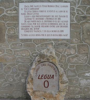 Legua Cero en Vivar del Cid, Burgos. Inicio simbólico del Camino del Cid. Consorcio Camino del Cid. 