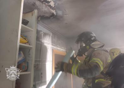 Imagen secundaria 1 - Cocina incendiada.