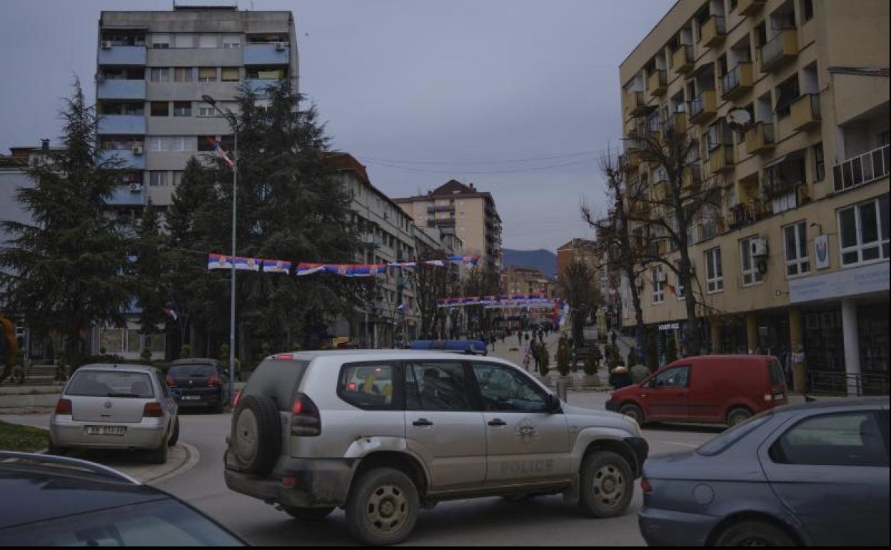 Ciudad de Mitrovica, en Kosovo, en el marco de las tensiones con Serbia. 