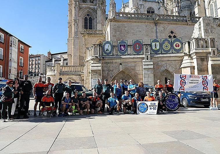 Foto de familia de algunos de los participantes de la iniciativa solidaria en Burgos.