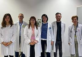 De izquierda a derecha, Raquel Vinuesa, Jorge Labrador, Miriam Saiz, Raquel Alcaraz, Antonio Sanz y Esther Cubo, participantes del proyecto.