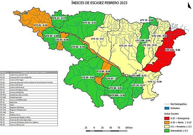 Situación de la cuenca de la Confederación Hidrográfica del Ebro.