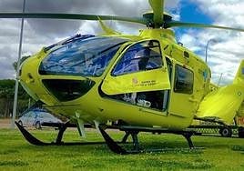Trasladado en helicóptero un motorista herido grave en un accidente en Burgos