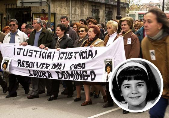 Una manifestación con motivo de la desaparición de Laura.