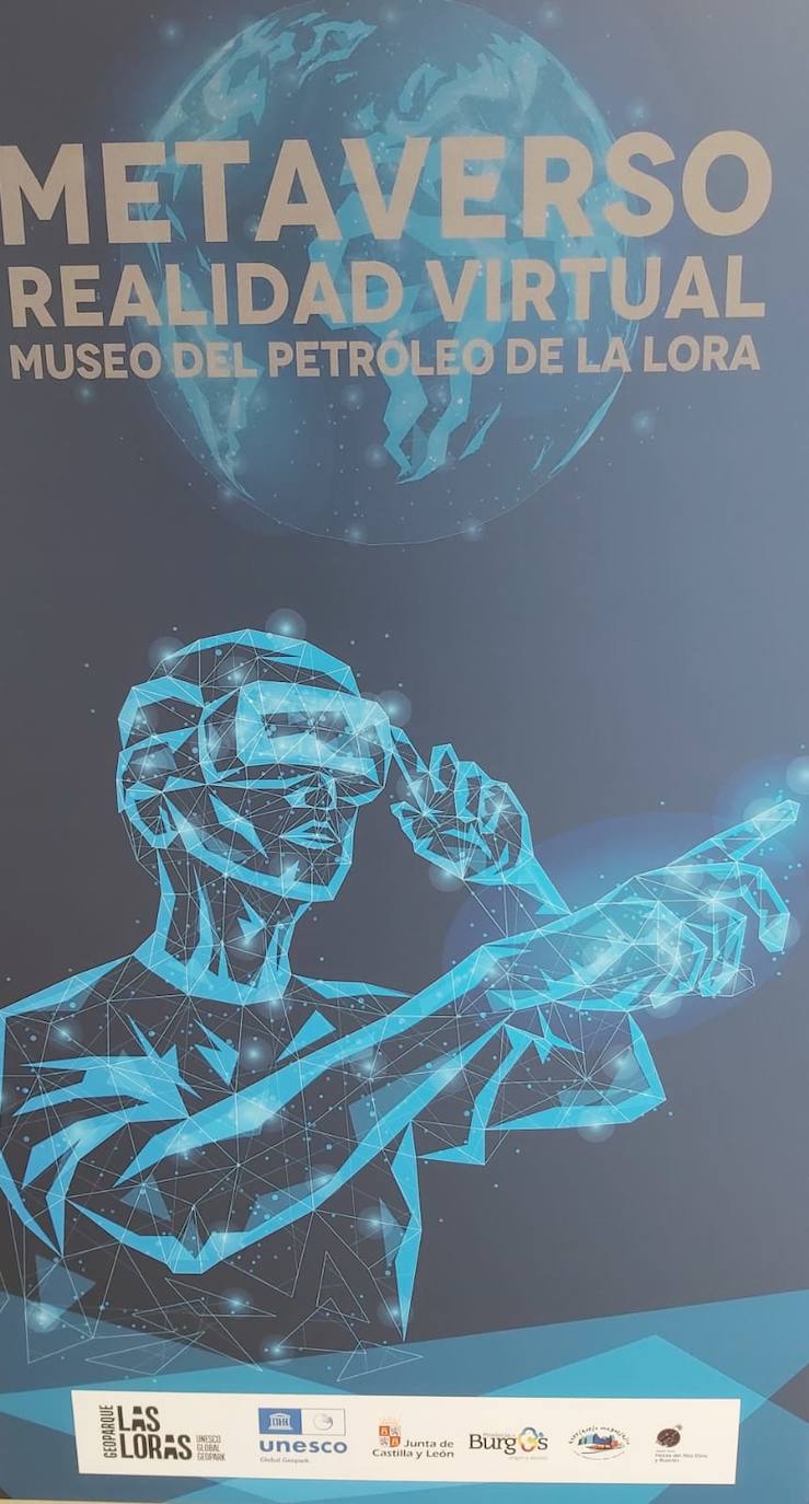 Cartel de la inauguración del metaverso en Las Loras.