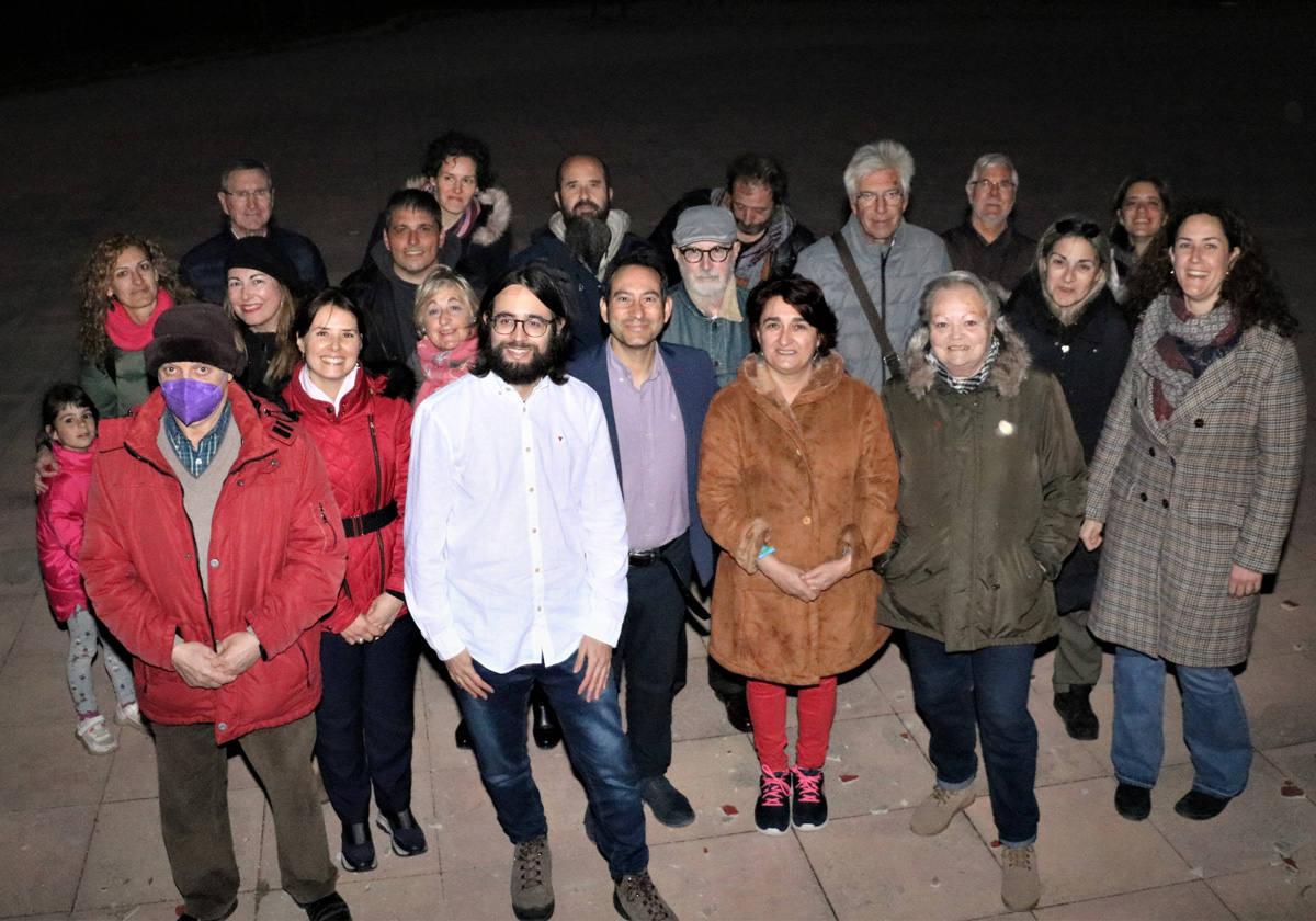 Integrantes de la coalición formada por Podemos e Izquierda Unida.