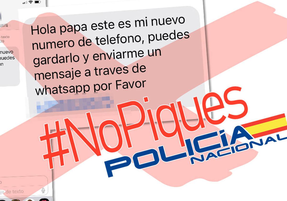 Imagen difundida por la Policía Nacional para alertar de la nueva estafa.