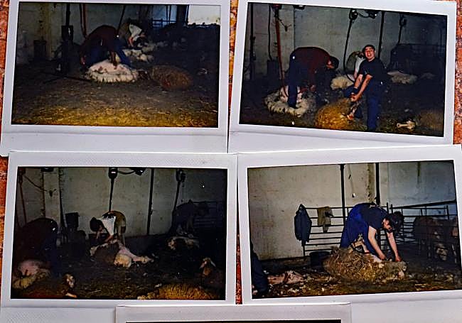 Fotografías de recuerdo del oficio que atesora la famiila.