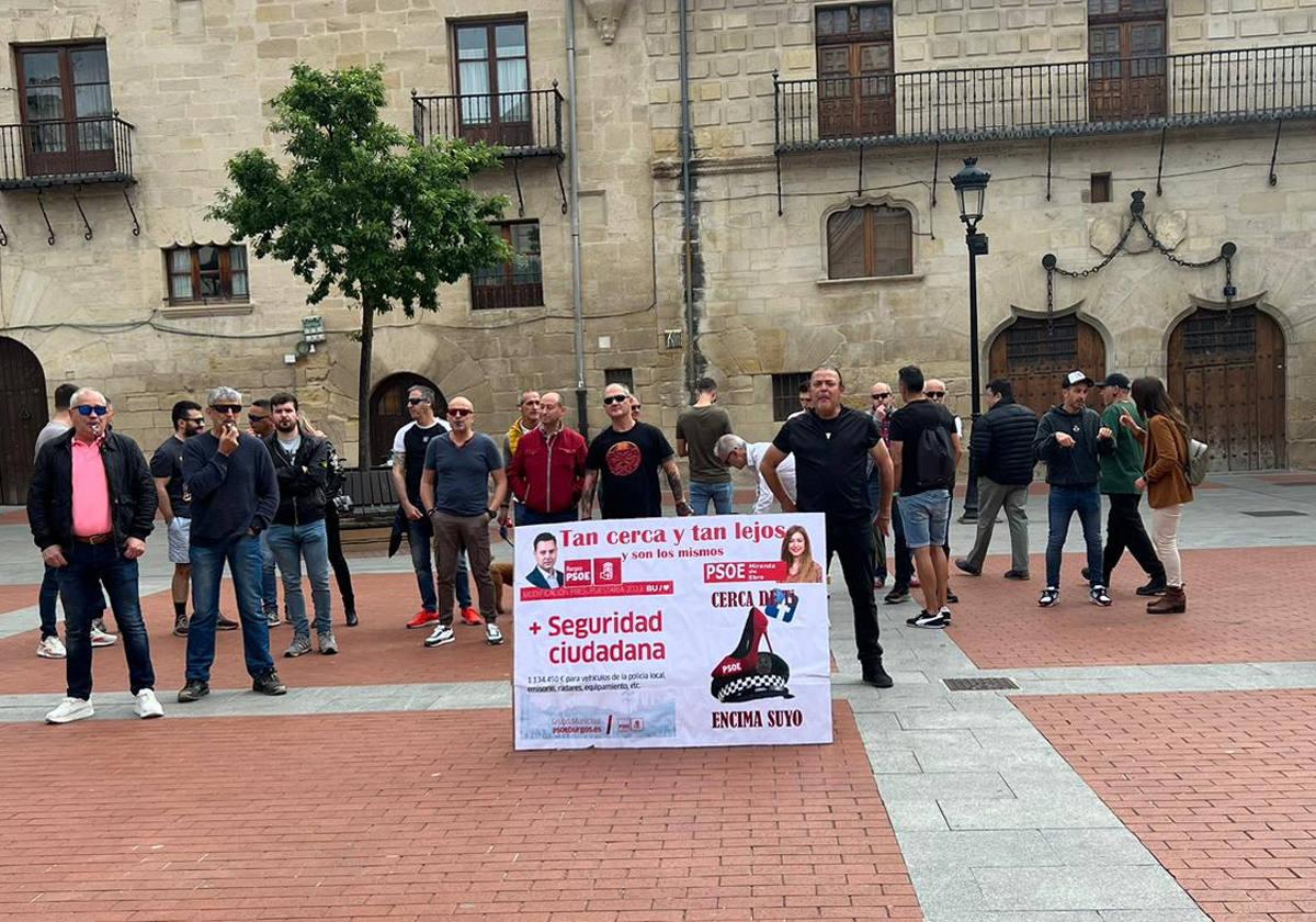 Protesta de la Policía Local de Miranda de Ebro.