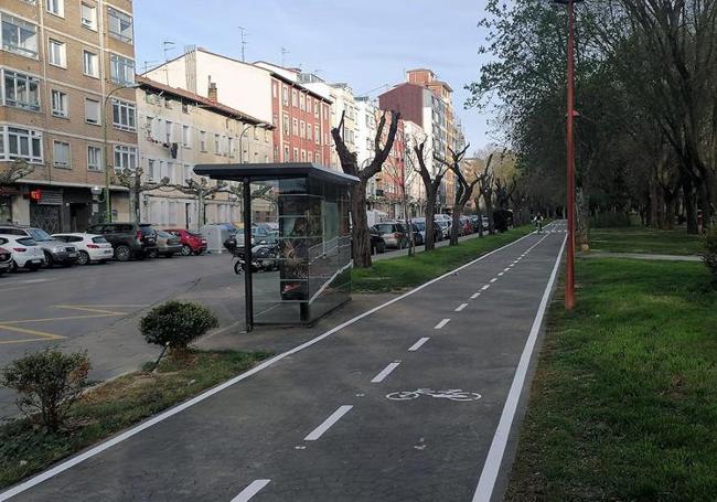 Vía Ciclista en el Paseo de las Fuentecillas